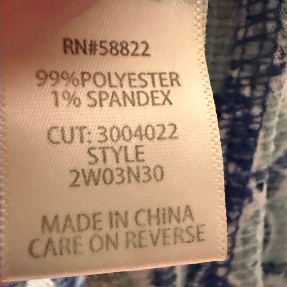 Max Studio Blue And White Patterned Top - image 6